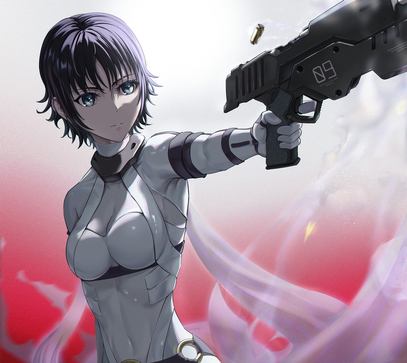 bodysuit, gun, mardock_scramble, rune_balot, tooku0