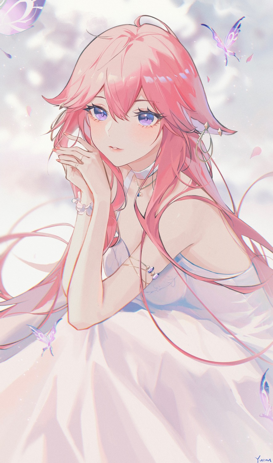 animal_ears, dress, genshin_impact, yae_miko, yutou75