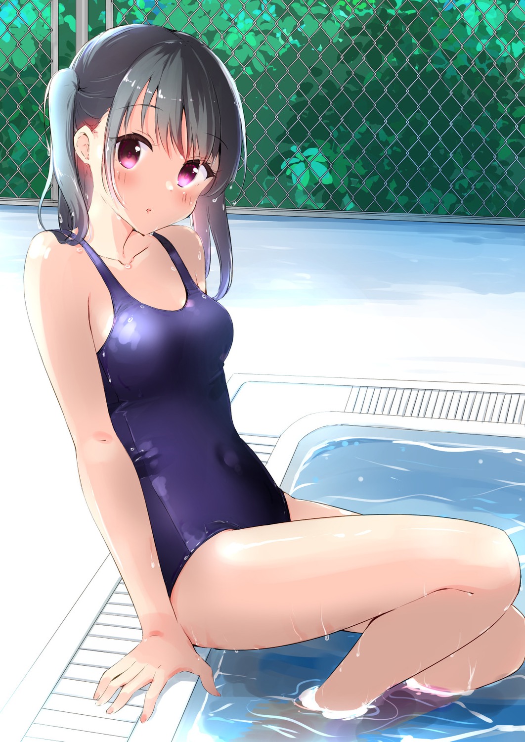 minidraco, school_swimsuit, swimsuits, wet