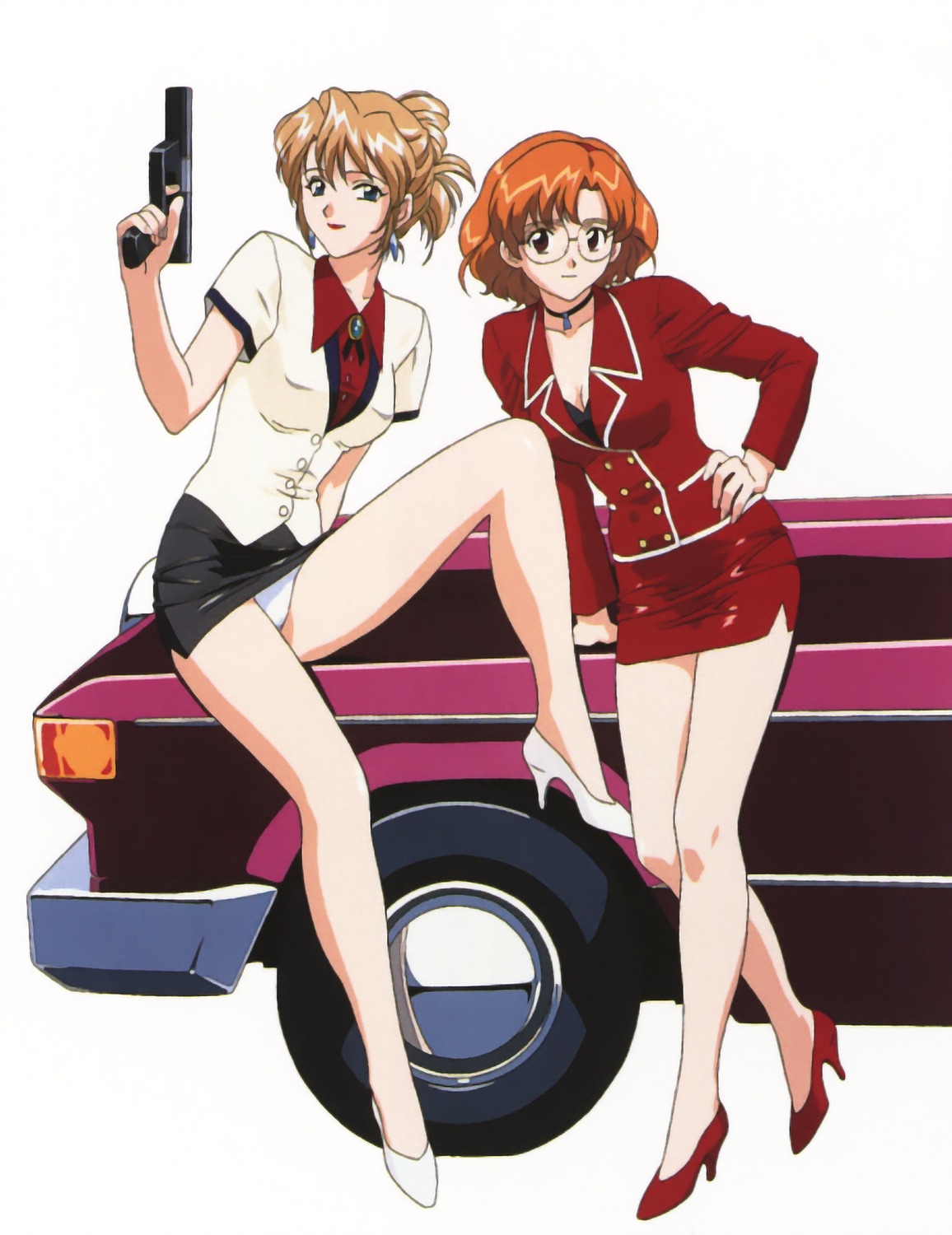 agent_aika, aida_rion, aika_(series), cameltoe, cleavage, gun, megane, pantsu