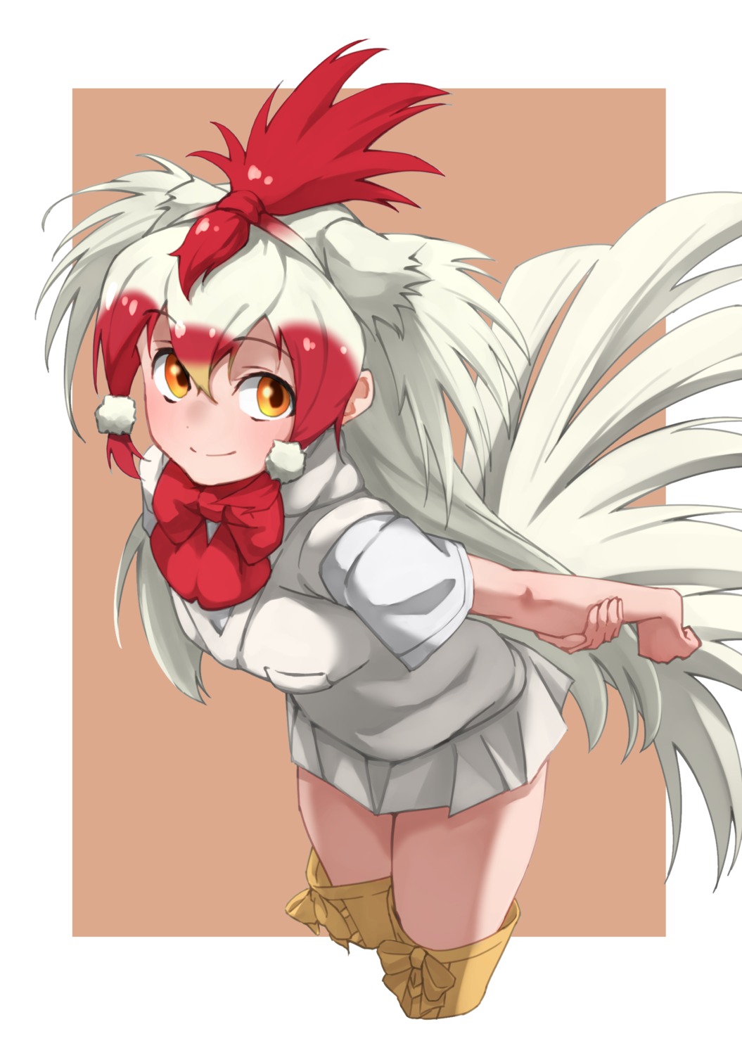 kemono_friends, niwatori_(kemono_friends), tail, tanabe_(fueisei), thighhighs, wings