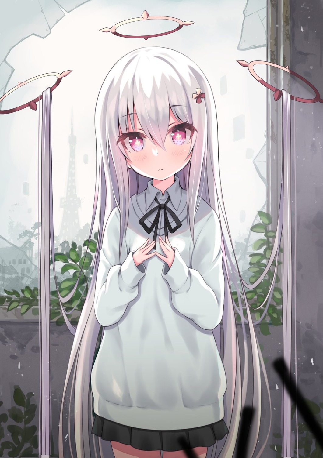 angel, seifuku, siragagaga, sweater