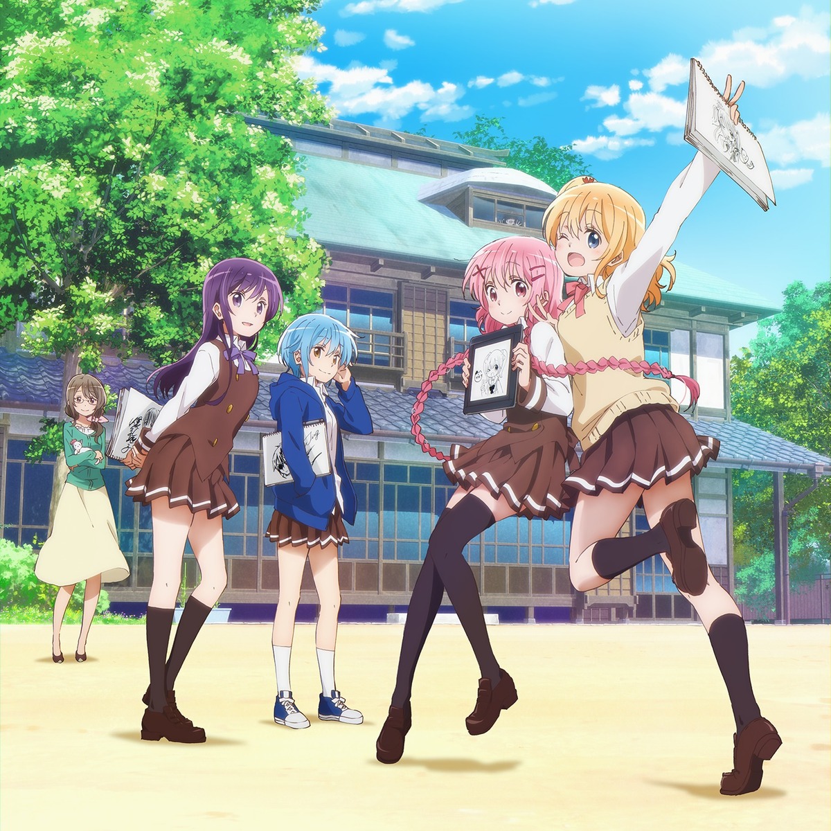 comic_girls, hanazono_ririka, irokawa_ruki, katsuki_tsubasa, koizuka_koyume, megane, moeta_kaoruko, seifuku