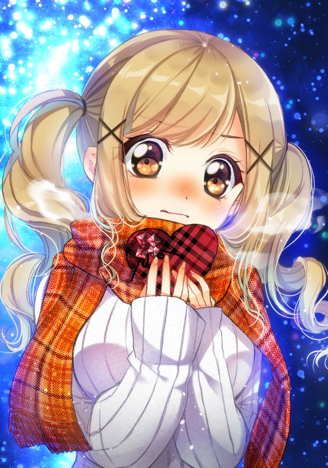 bang_dream!, ichigaya_arisa, sweater, tsurugi_hikaru, valentine