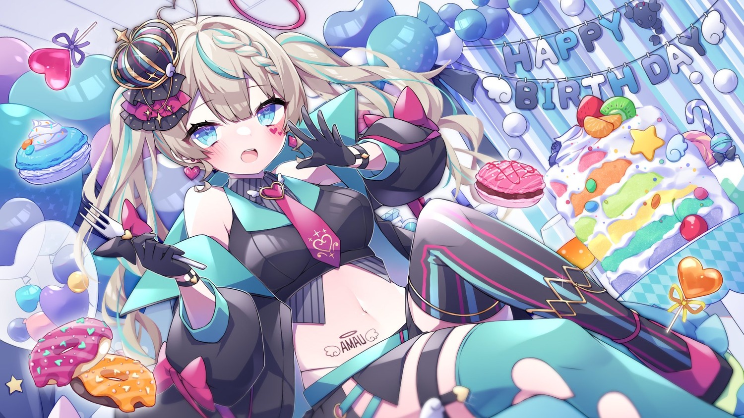amau_syrup, angel, garter, indie_virtual_youtuber, nazu_(dz_lovew01), stockings, tattoo, thighhighs, wallpaper