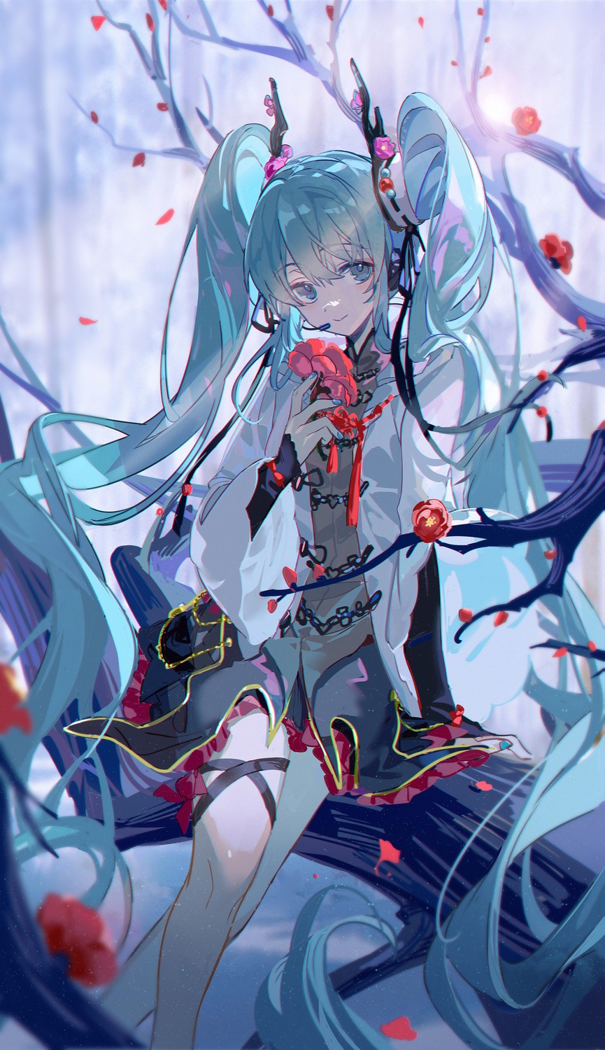 asian_clothes, garter, hatsune_miku, kanose, vocaloid