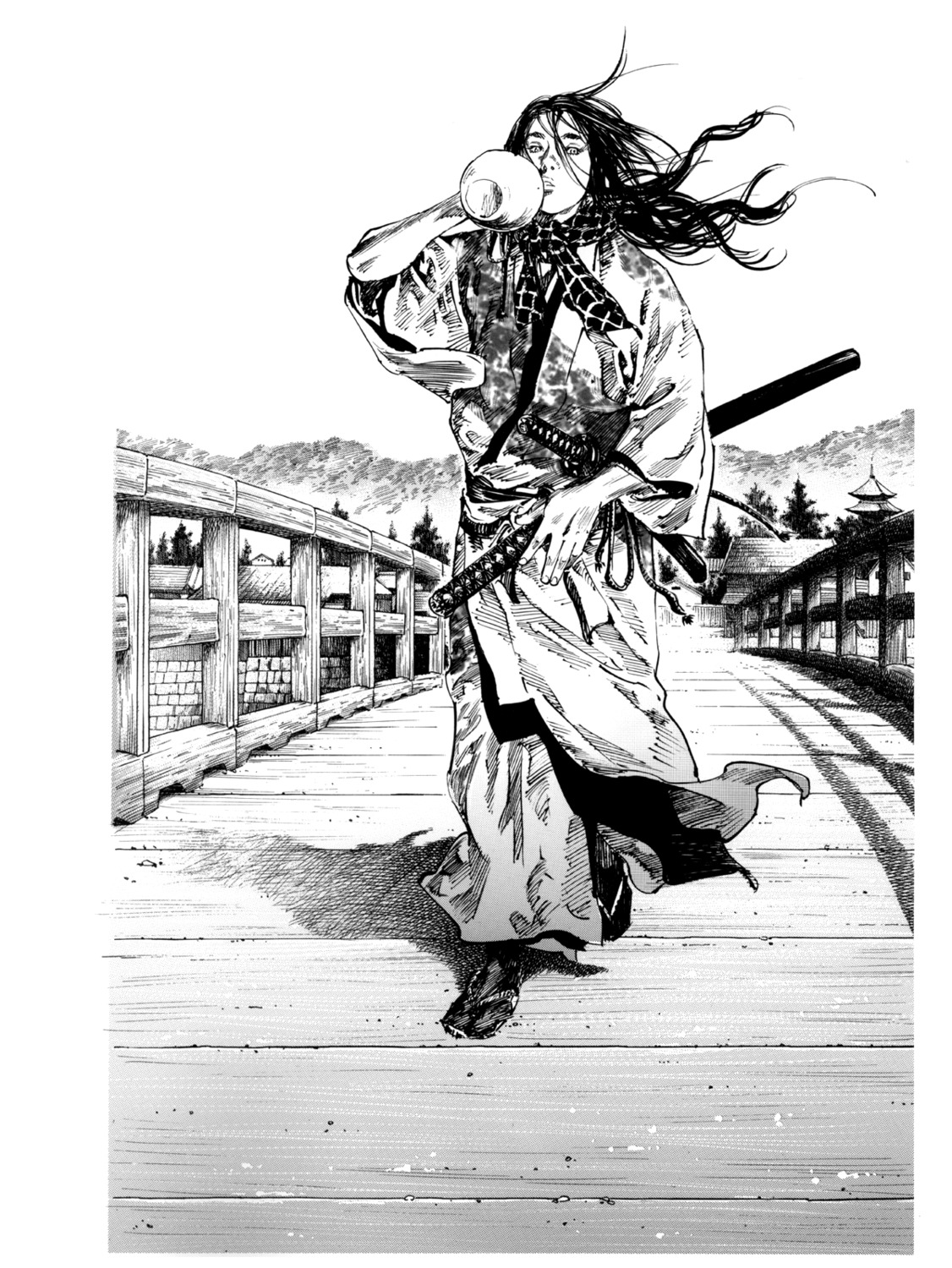 inoue_takehiko, male, monochrome, vagabond