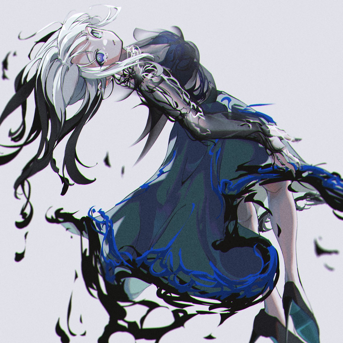 cleavage, dress, heels, natsume_hinako, see_through
