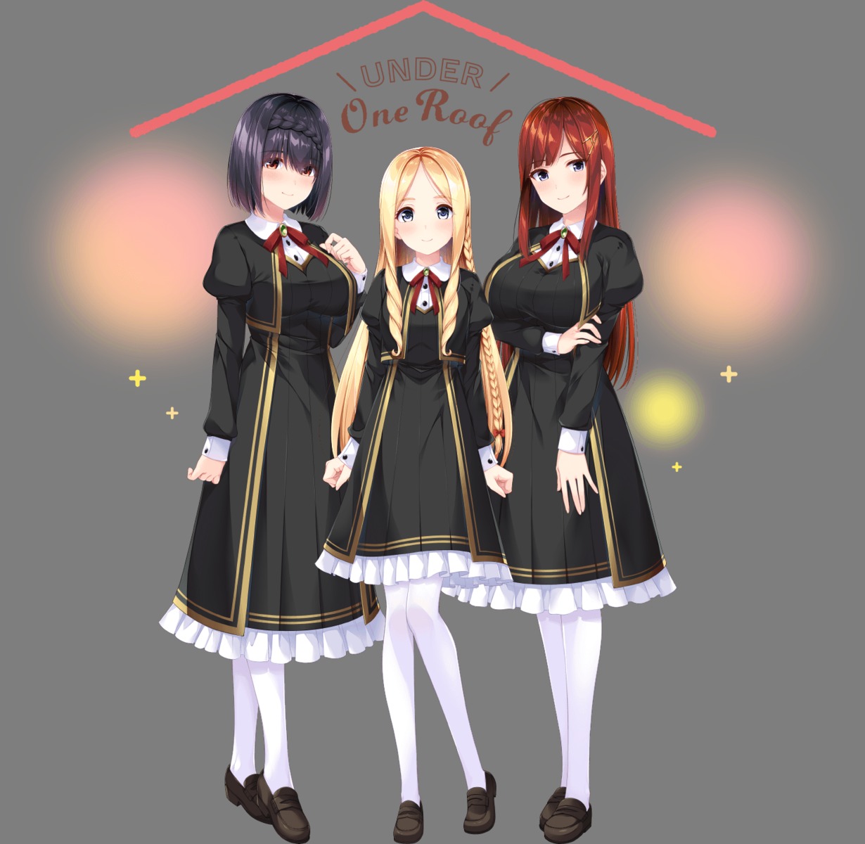 agnes_avril, ensemble_sweet, go-1, kadokura_ikuno, mitsumiya_miori, otome_to_fureauhitotsu_yane_no_shita, seifuku, transparent_png