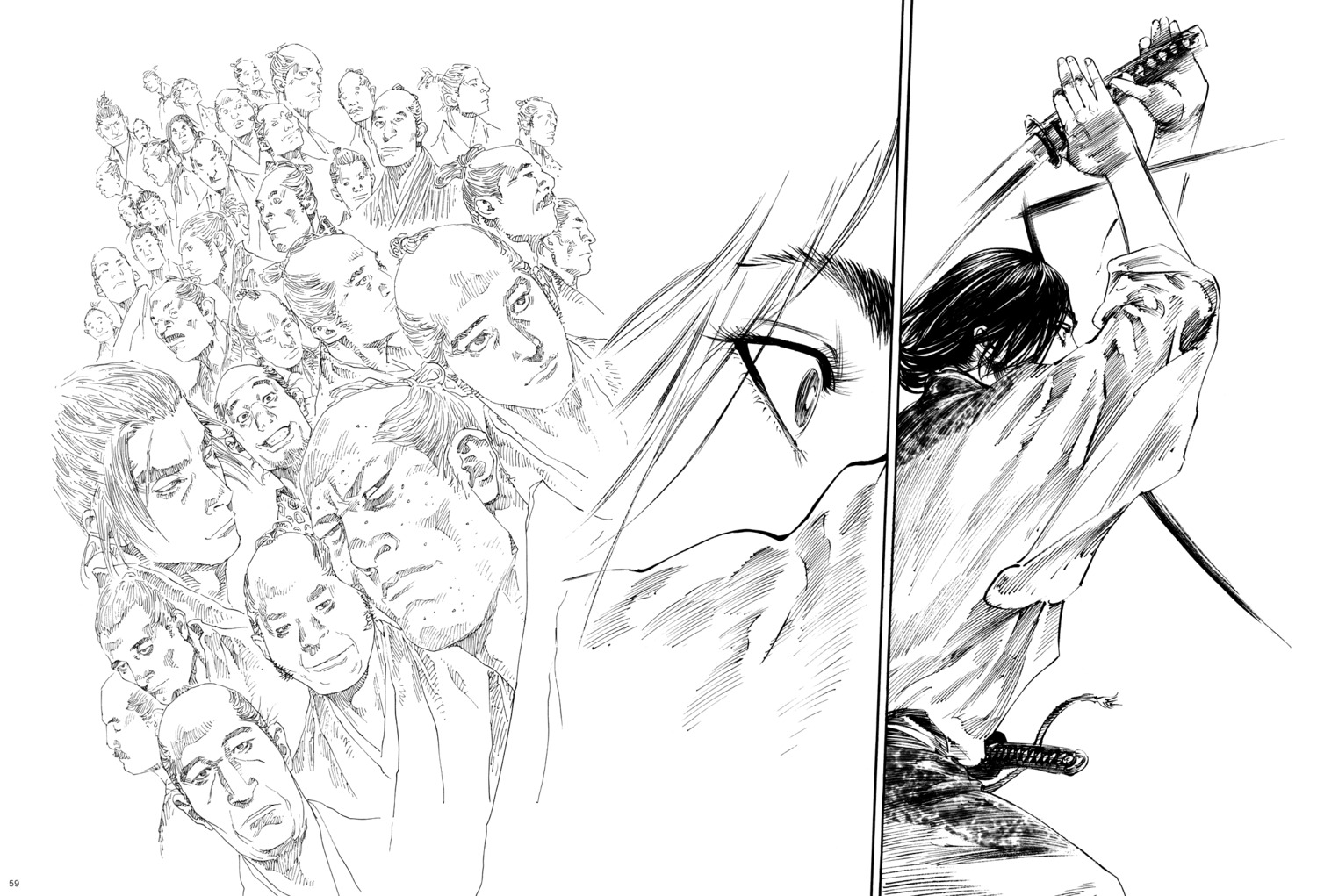 inoue_takehiko, male, monochrome, vagabond