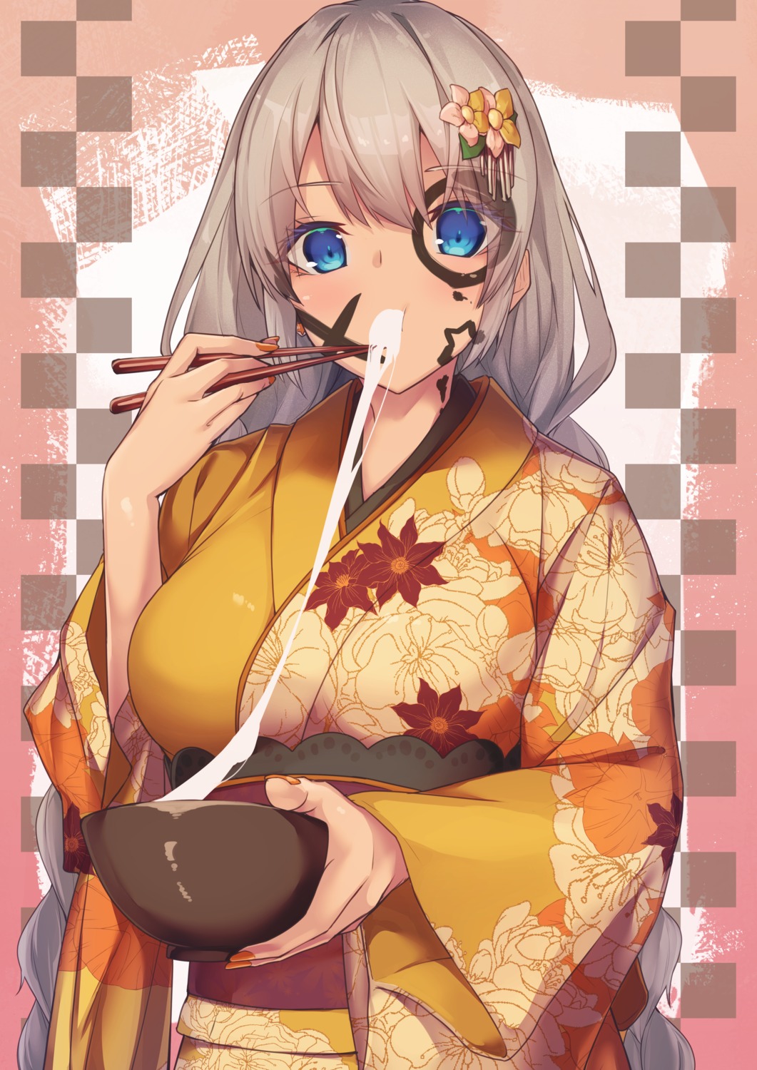 hetaren_(ramark), kimono, kizuna_akari, vocaloid, voiceroid