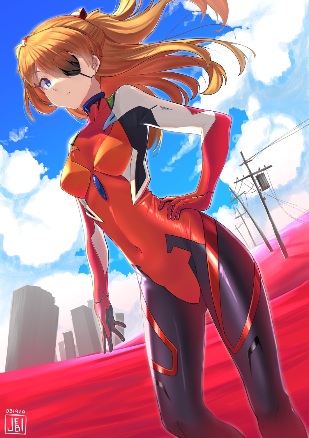 bodysuit, eyepatch, jebi, neon_genesis_evangelion, souryuu_asuka_langley
