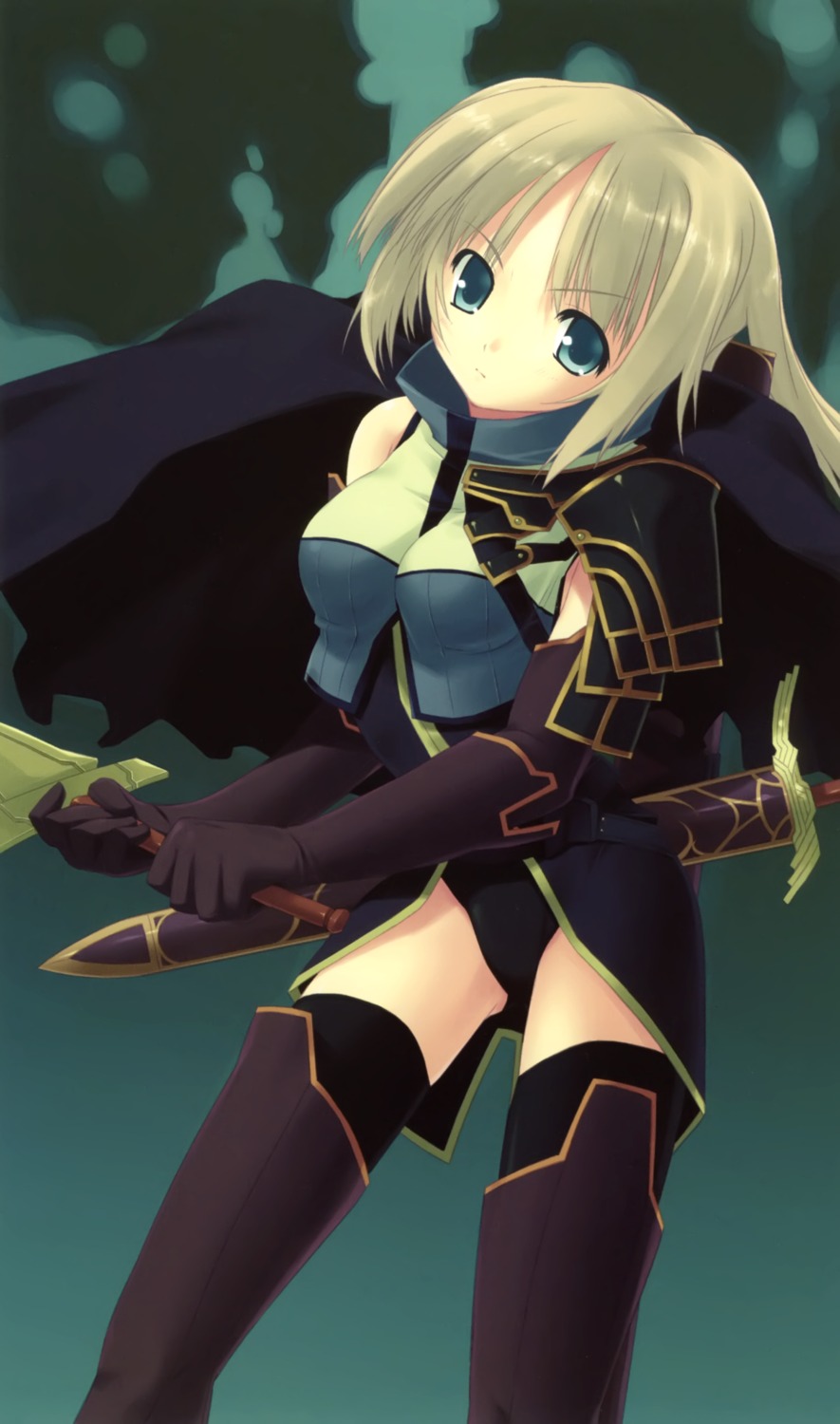 shiranagi_masa, sword, thighhighs