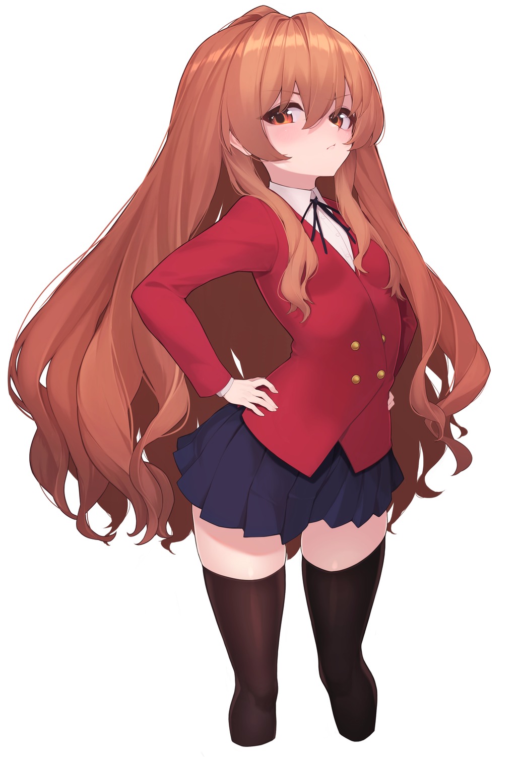 aisaka_taiga, mari0ball, seifuku, thighhighs, toradora!