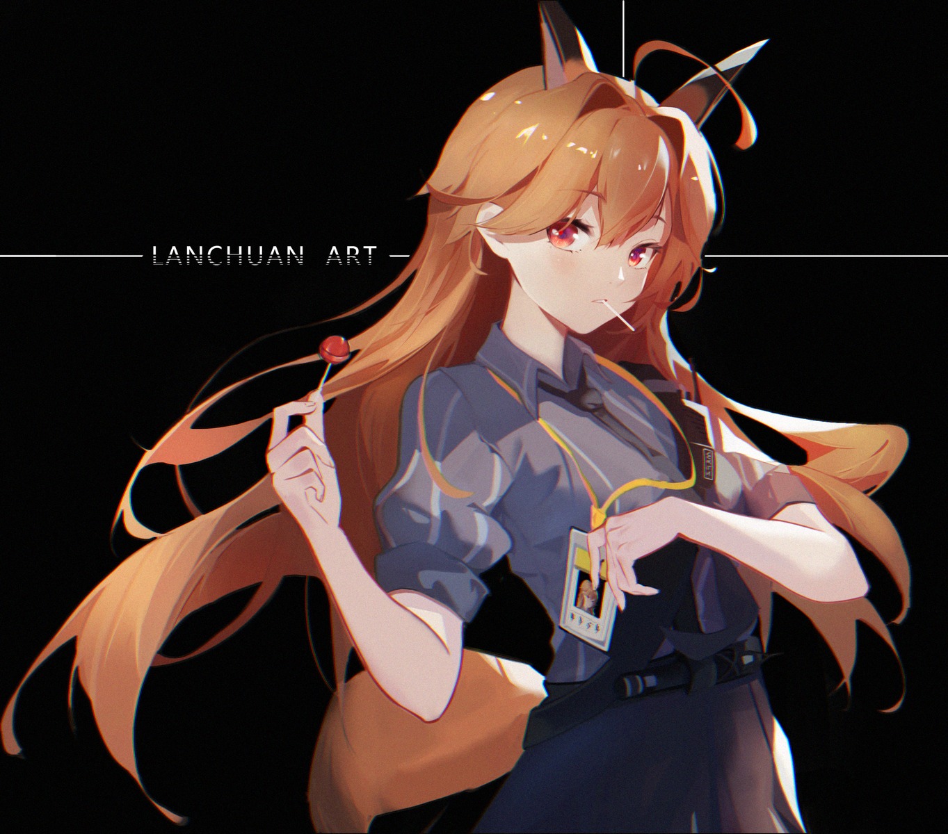 animal_ears, arknights, franka_(arknights), lanchuan, tail
