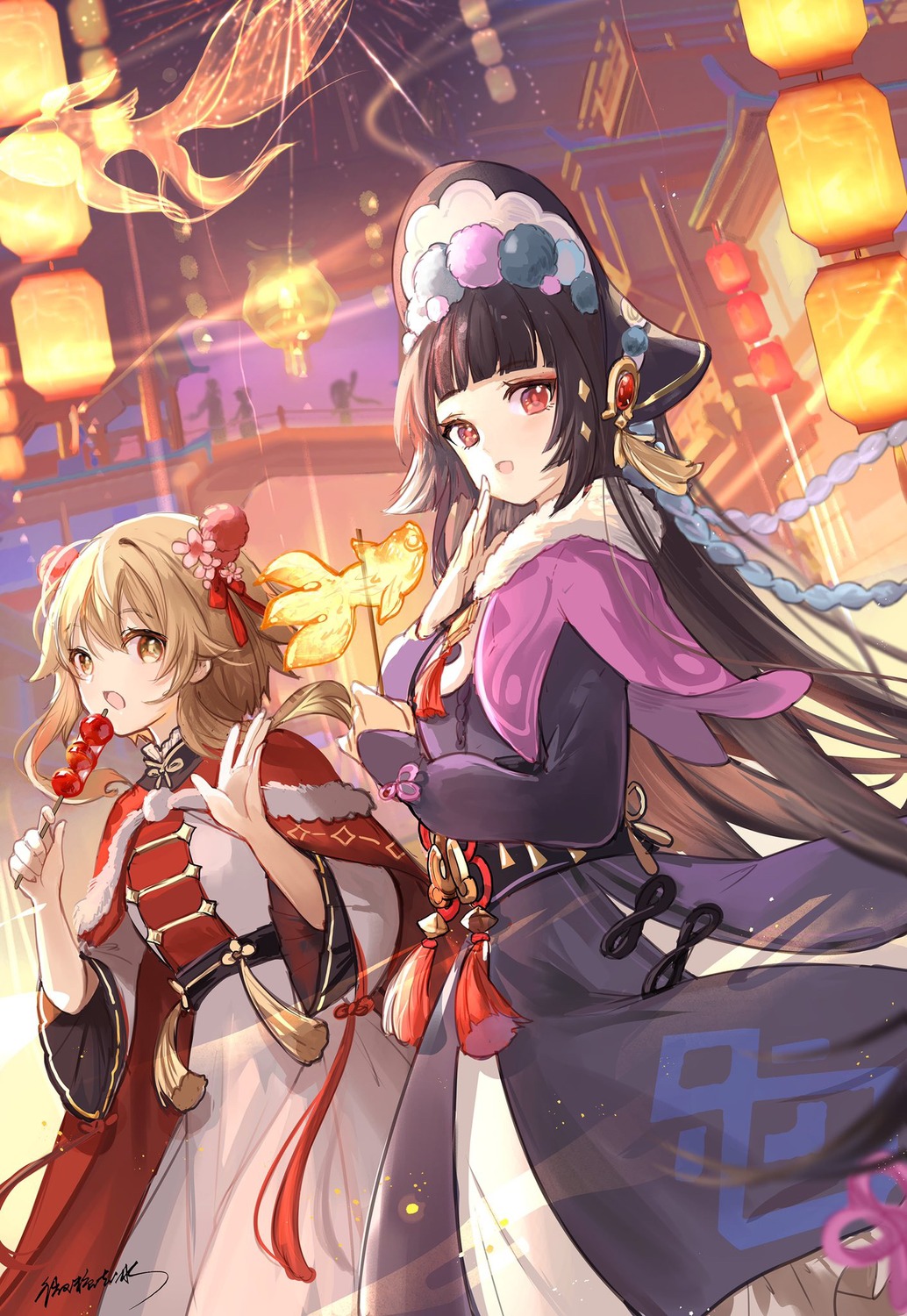 asian_clothes, genshin_impact, issign, lumine, yun_jin