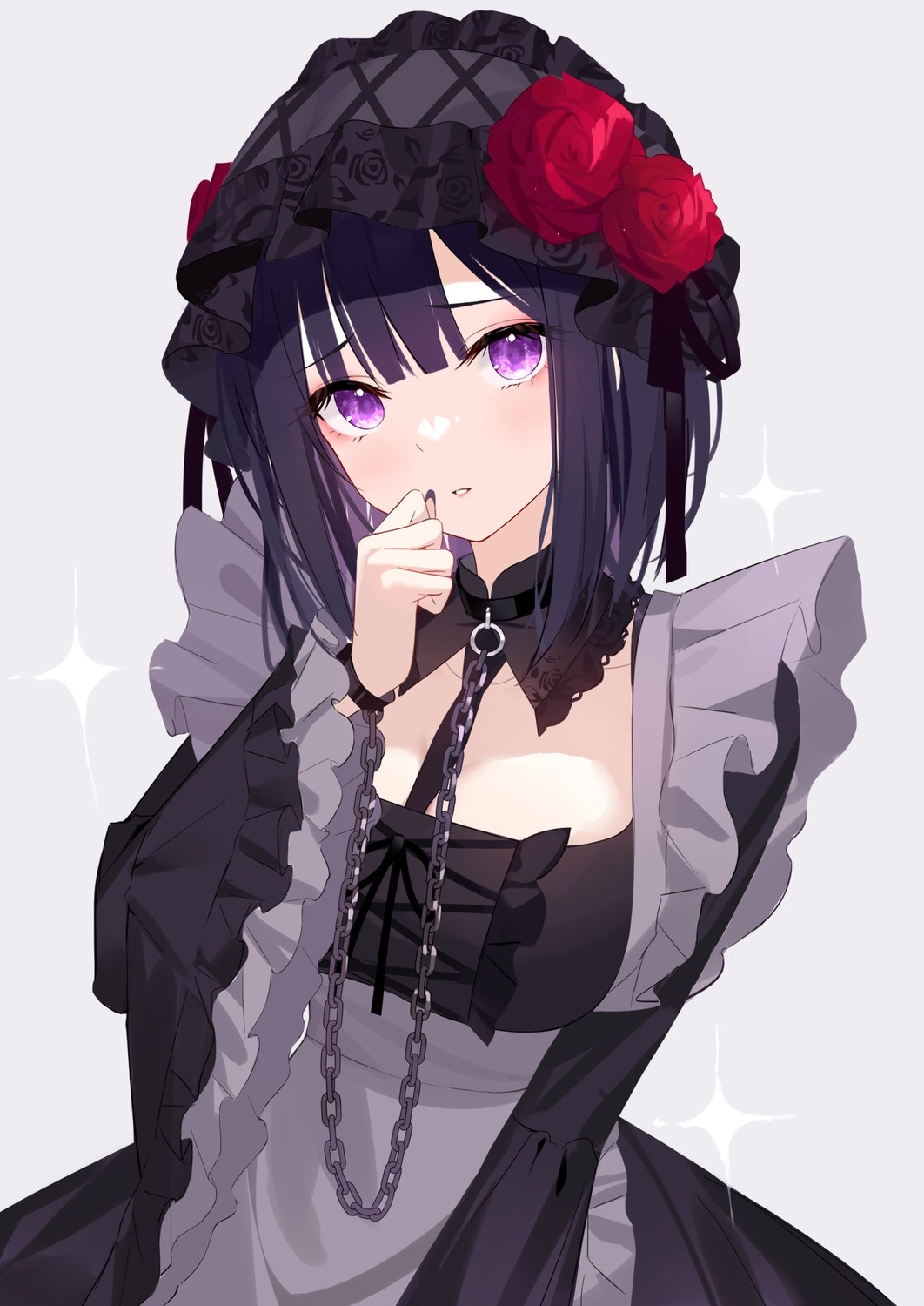 black_fire, gothic_lolita, kitagawa_marin, kuroe_shizuku, lolita_fashion, no_bra, sono_bisque_doll_wa_koi_wo_suru