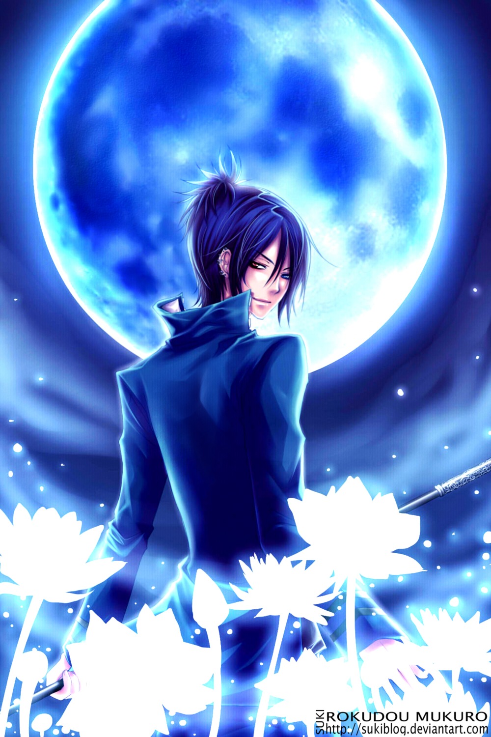 heterochromia, katekyo_hitman_reborn!, male, rokudou_mukuro, sukiblog, watermark