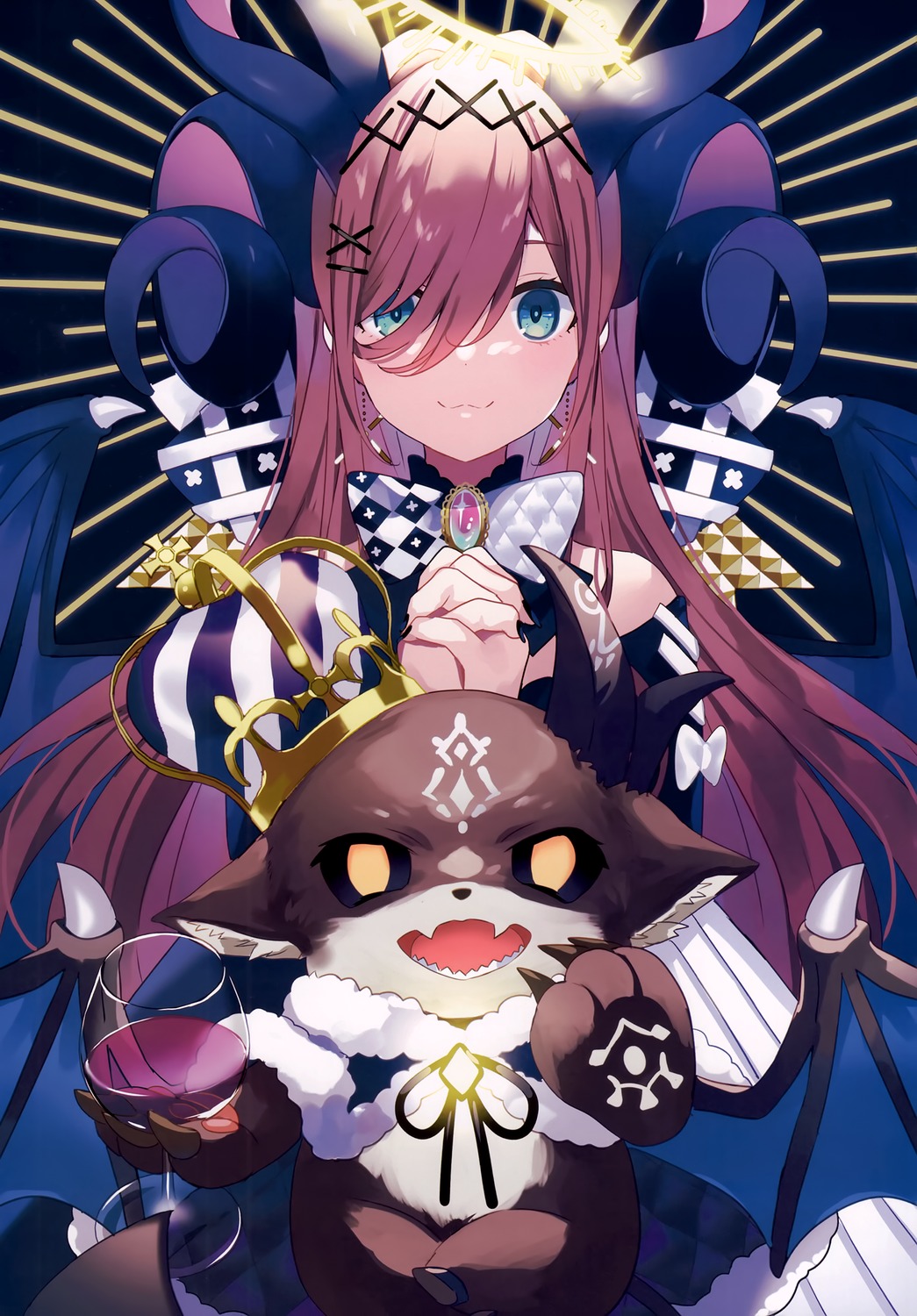 chroma_(saine), debidebi_debiru, devil, horns, nijisanji, saine, suzuhara_ruru, wings