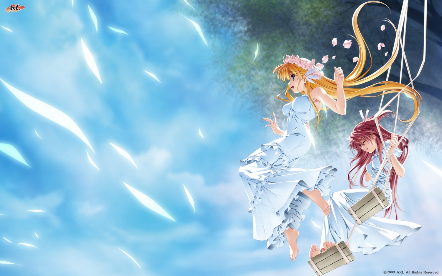arue, axl, crossover, dress, feet, like_a_butler, princess_frontier, senomoto_hisashi, wallpaper, yumino_kanade