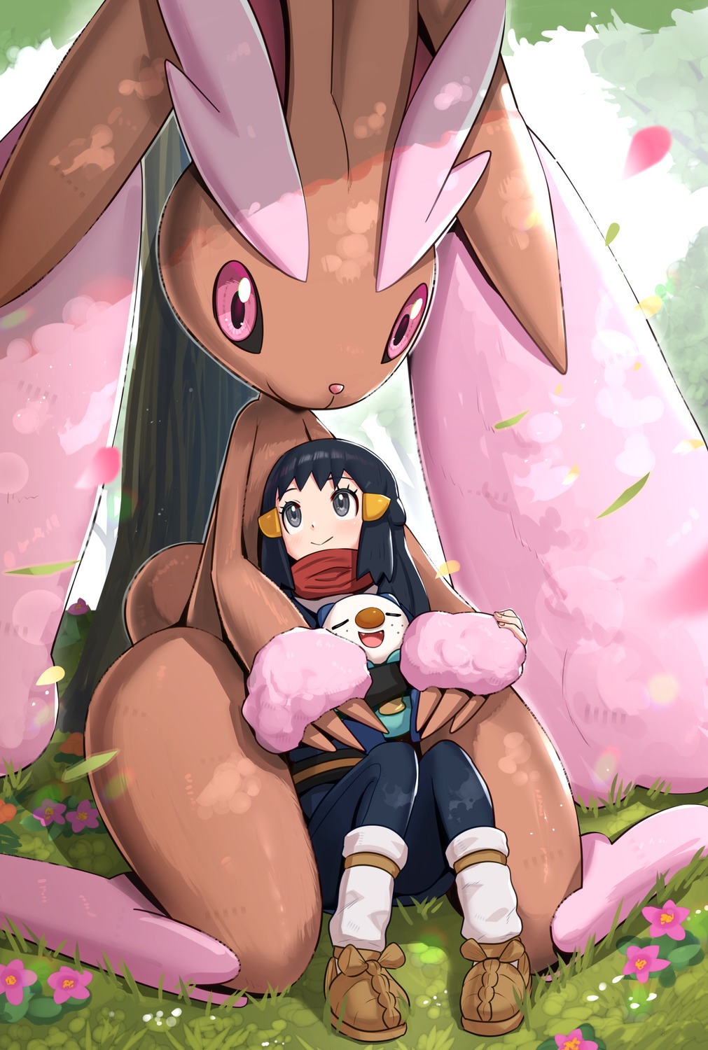 animal_ears, gonzarez, lopunny, oshawott, pokemon, pokemon_legends_arceus, shou_(pokemon)