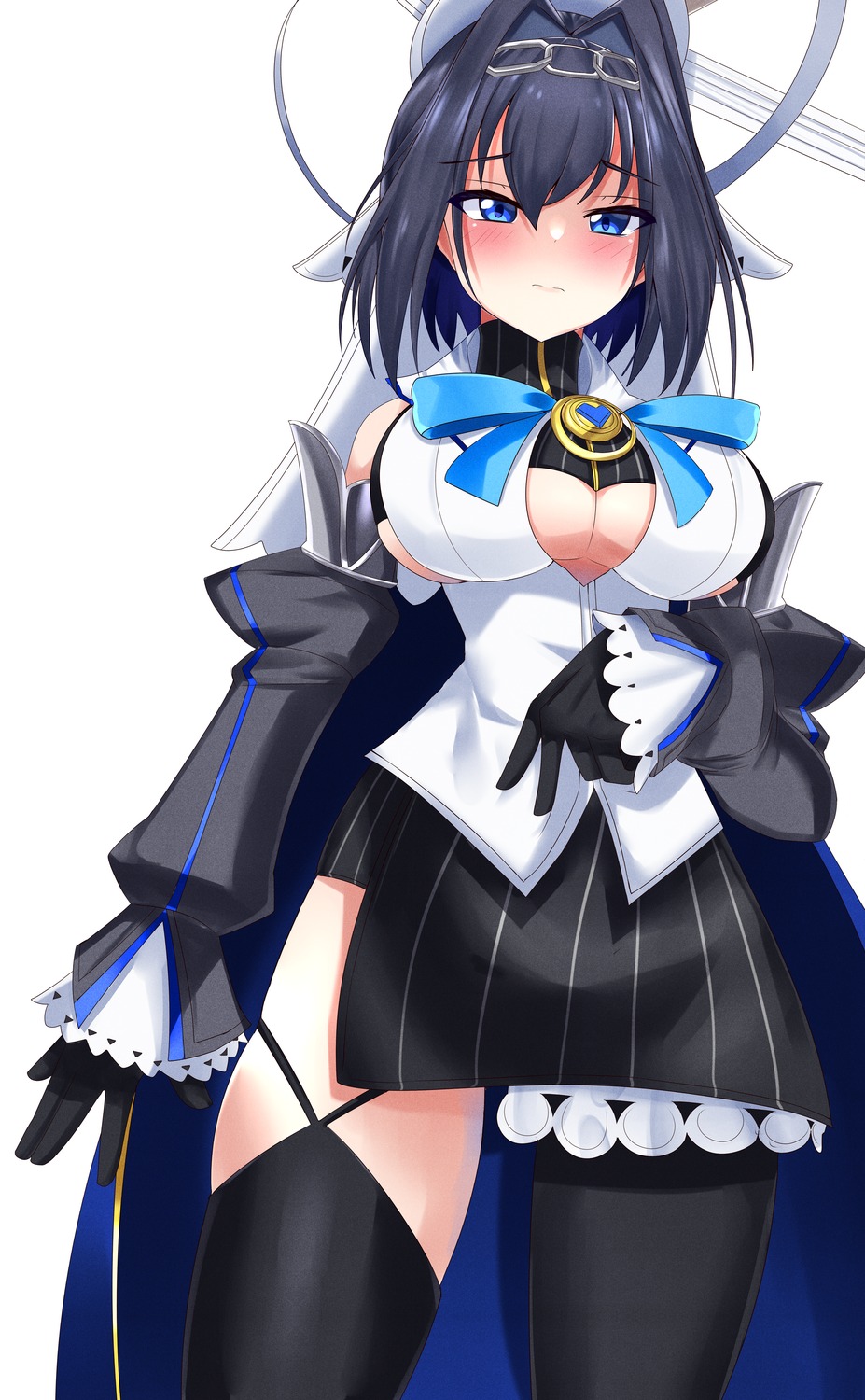 hololive, hololive_english, no_bra, ouro_kronii, reiei_8, thighhighs, underboob