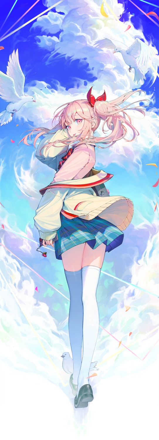 akiyama_mizuki, mincho, project_sekai, seifuku, sweater, thighhighs, trap