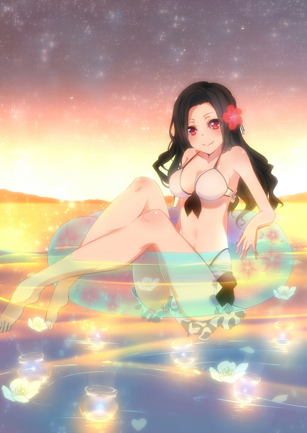 bikini, cleavage, furisode_(pixilvina), mahouka_koukou_no_rettousei, saegusa_mayumi, swimsuits, wet