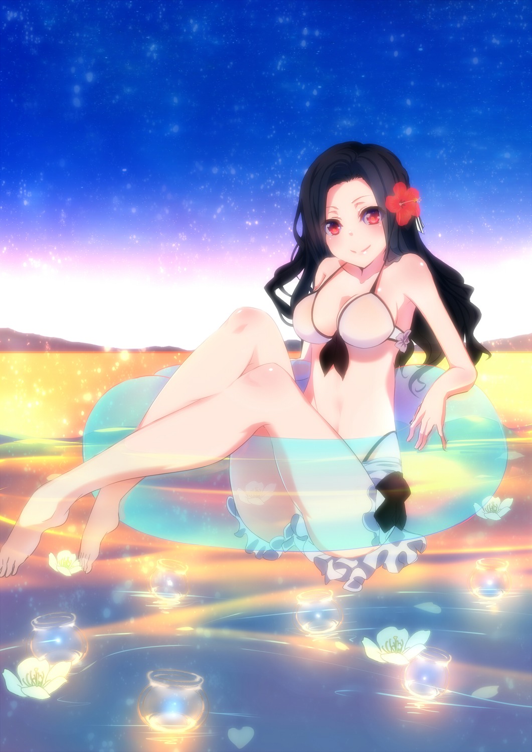bikini, cleavage, furisode_(pixilvina), mahouka_koukou_no_rettousei, saegusa_mayumi, swimsuits, wet