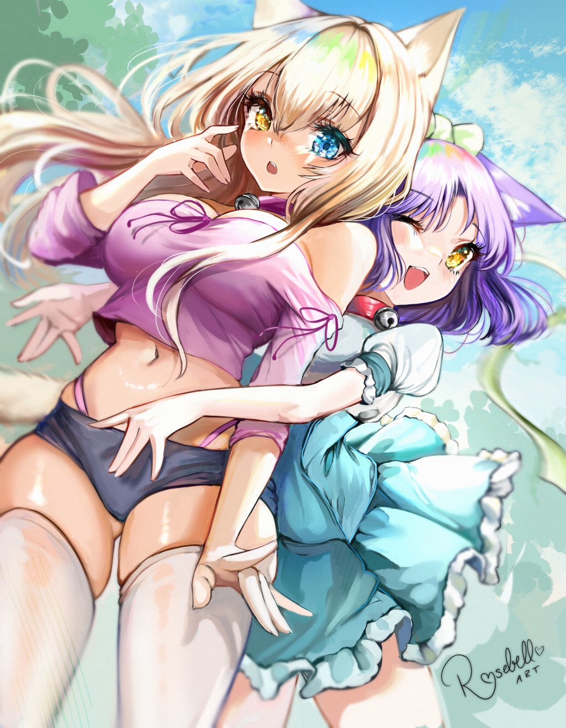 animal_ears, cinnamon_(nekopara), coconut, dress, heterochromia, nekomimi, nekopara, pantsu