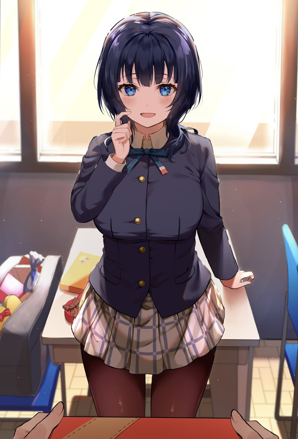 asaka_karin, love_live!_(series), love_live!_nijigasaki_gakuen_school_idol_doukoukai, mia_(fai1510), pantyhose, seifuku, valentine