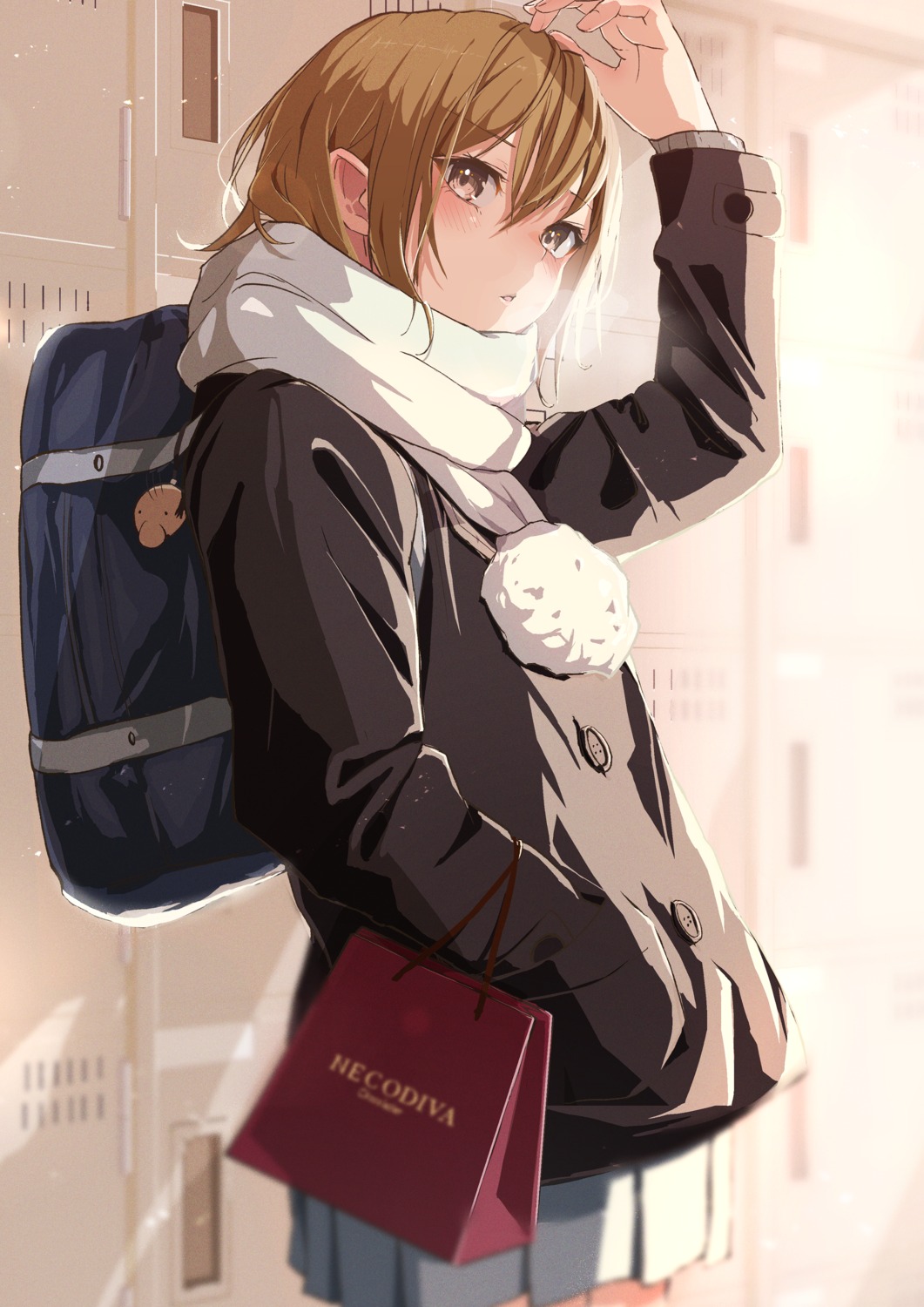 k-on!, okay178, seifuku, sweater, tainaka_ritsu, valentine