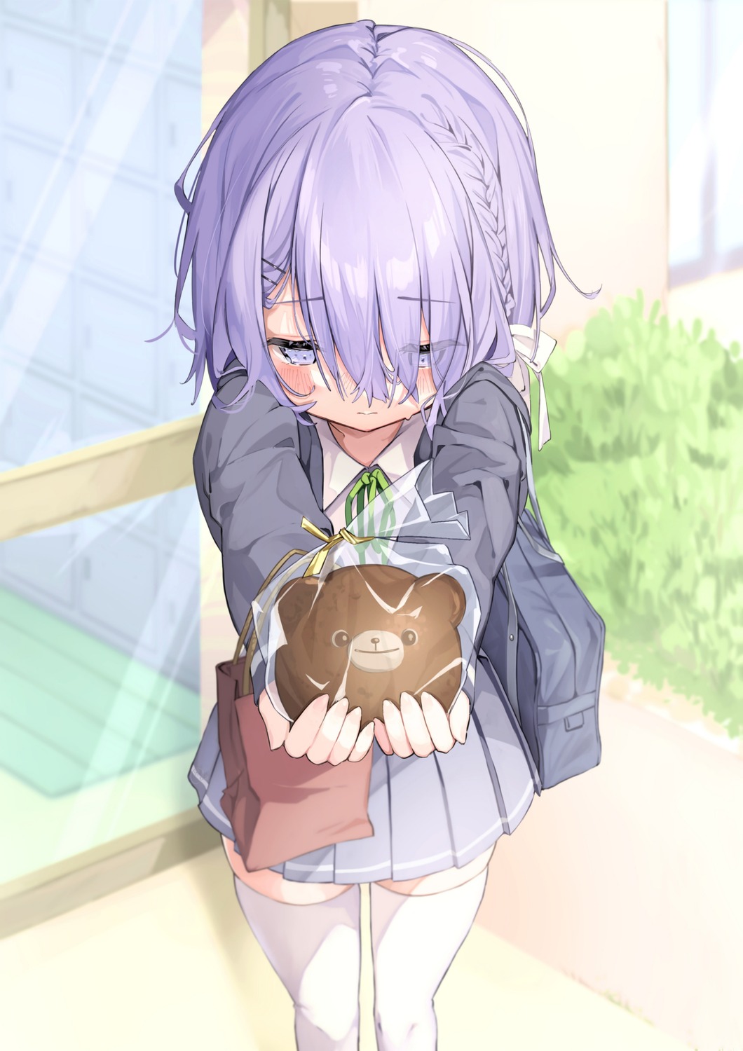 koyubita_beru, seifuku, thighhighs, valentine