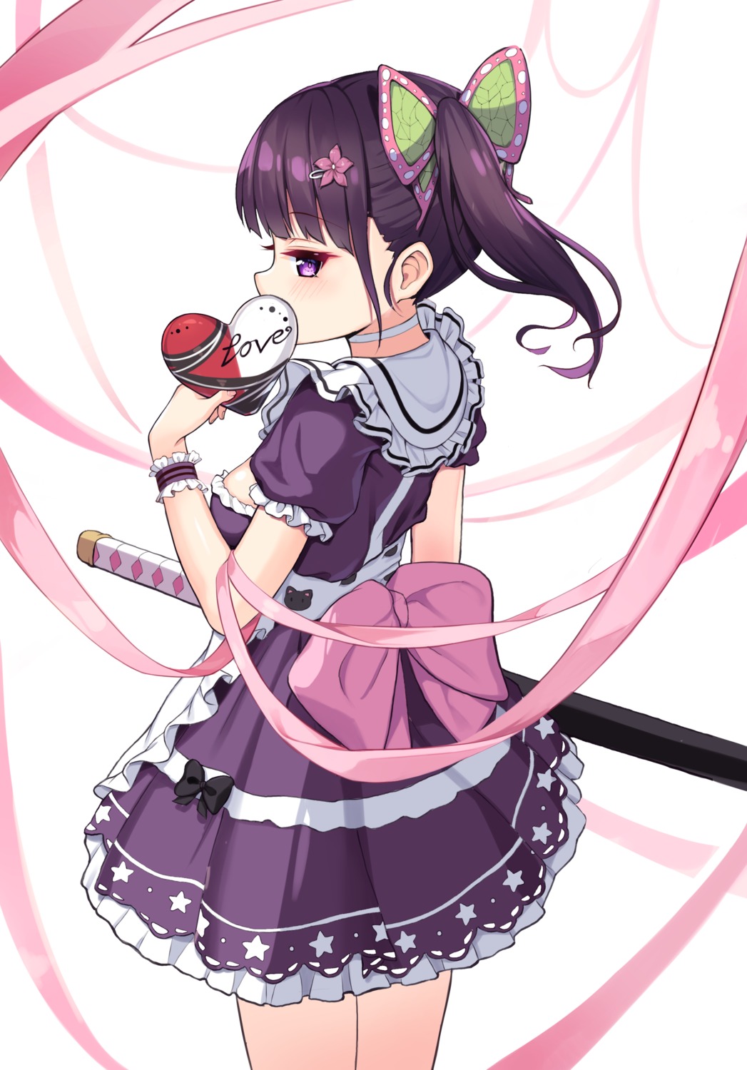 isinose_(ilxodidli), kimetsu_no_yaiba, maid, sword, tsuyuri_kanao, valentine