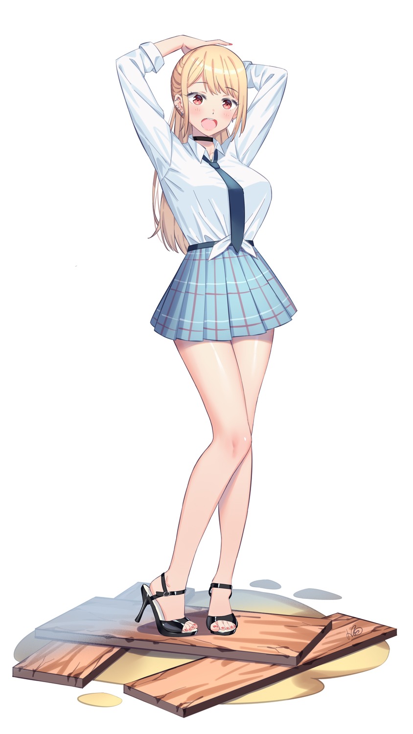 heels, kitagawa_marin, konishi_(565112307), seifuku, sono_bisque_doll_wa_koi_wo_suru