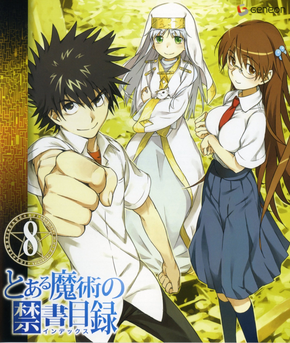 disc_cover, haimura_kiyotaka, index, kamijou_touma, kazakiri_hyouka, neko, screening, seifuku