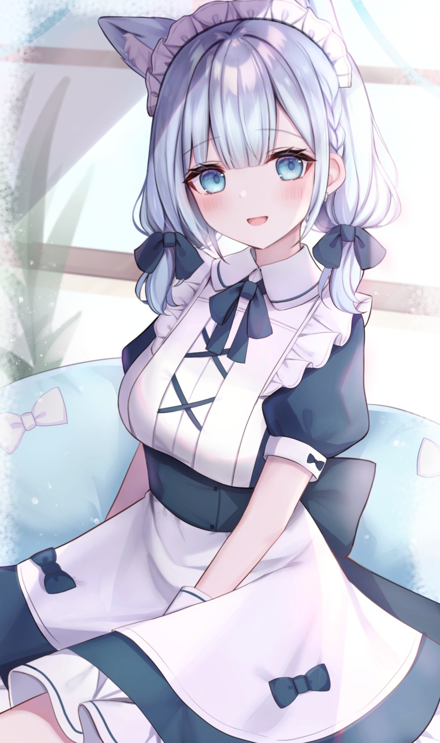 animal_ears, komari_mhy, maid, nekomimi