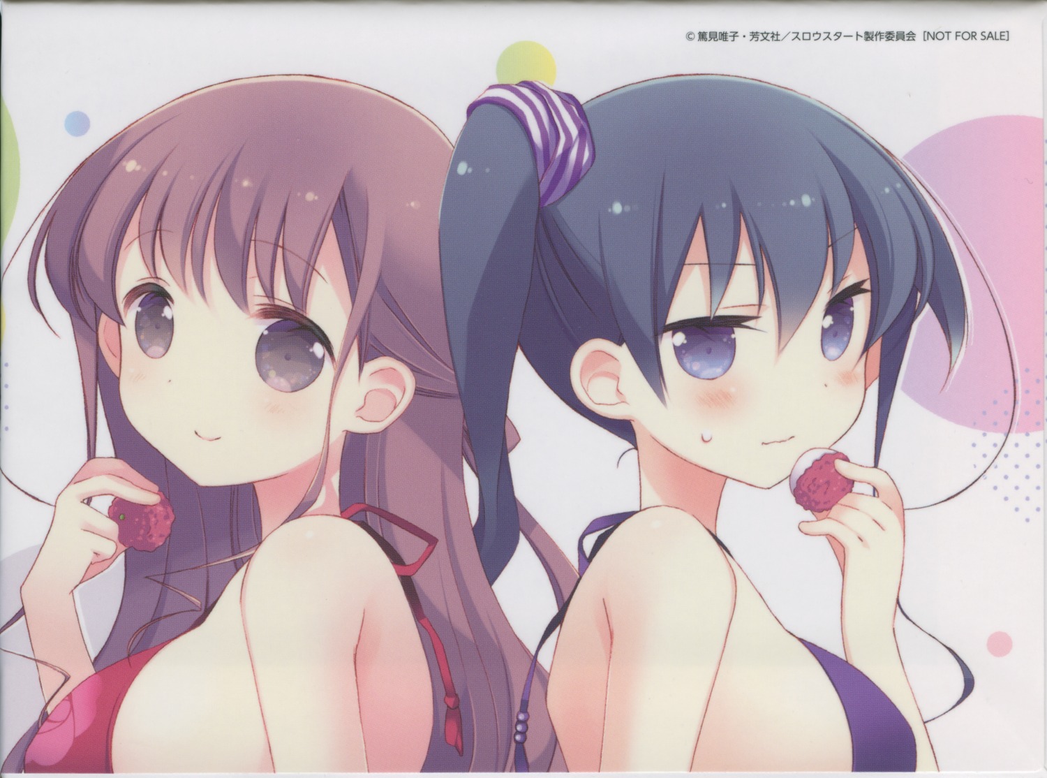 bikini_top, hannen_hiroe, kyouzuka_shion, raw_scan, slow_start, swimsuits, tokumi_yuiko