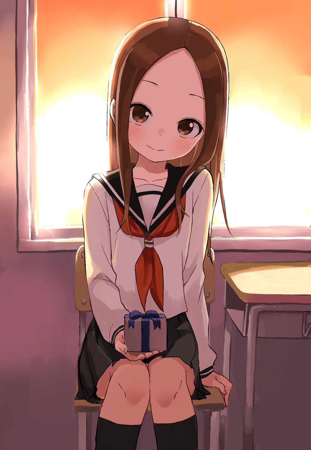 karakai_jouzu_no_takagi-san, seifuku, takagi-san, valentine, yamamoto_souichirou