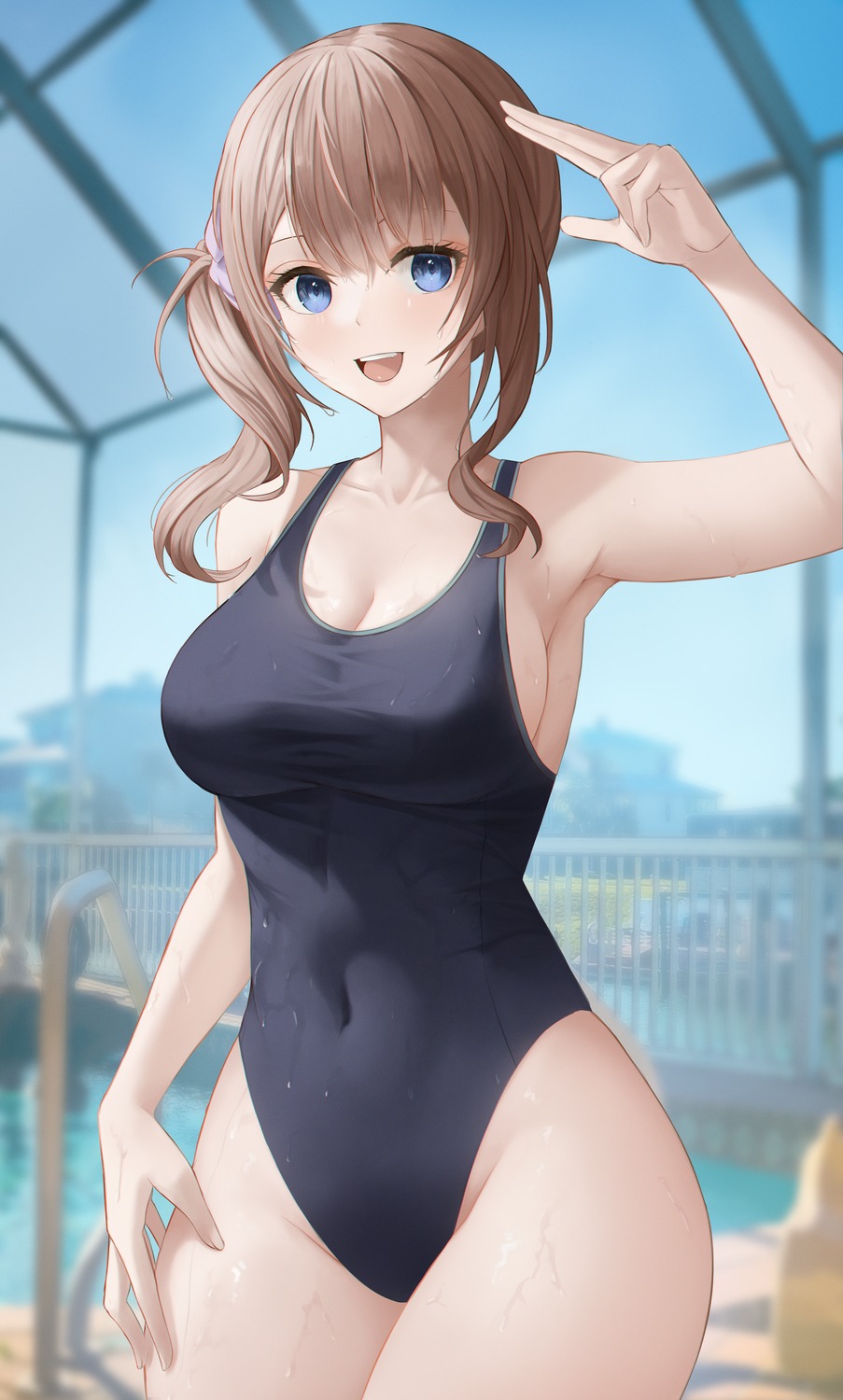 bsmage, cleavage, mochizuki_honami, project_sekai, swimsuits