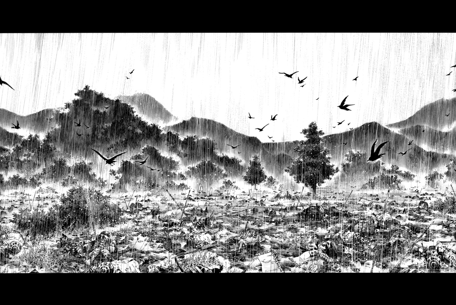 inoue_takehiko, landscape, monochrome, vagabond