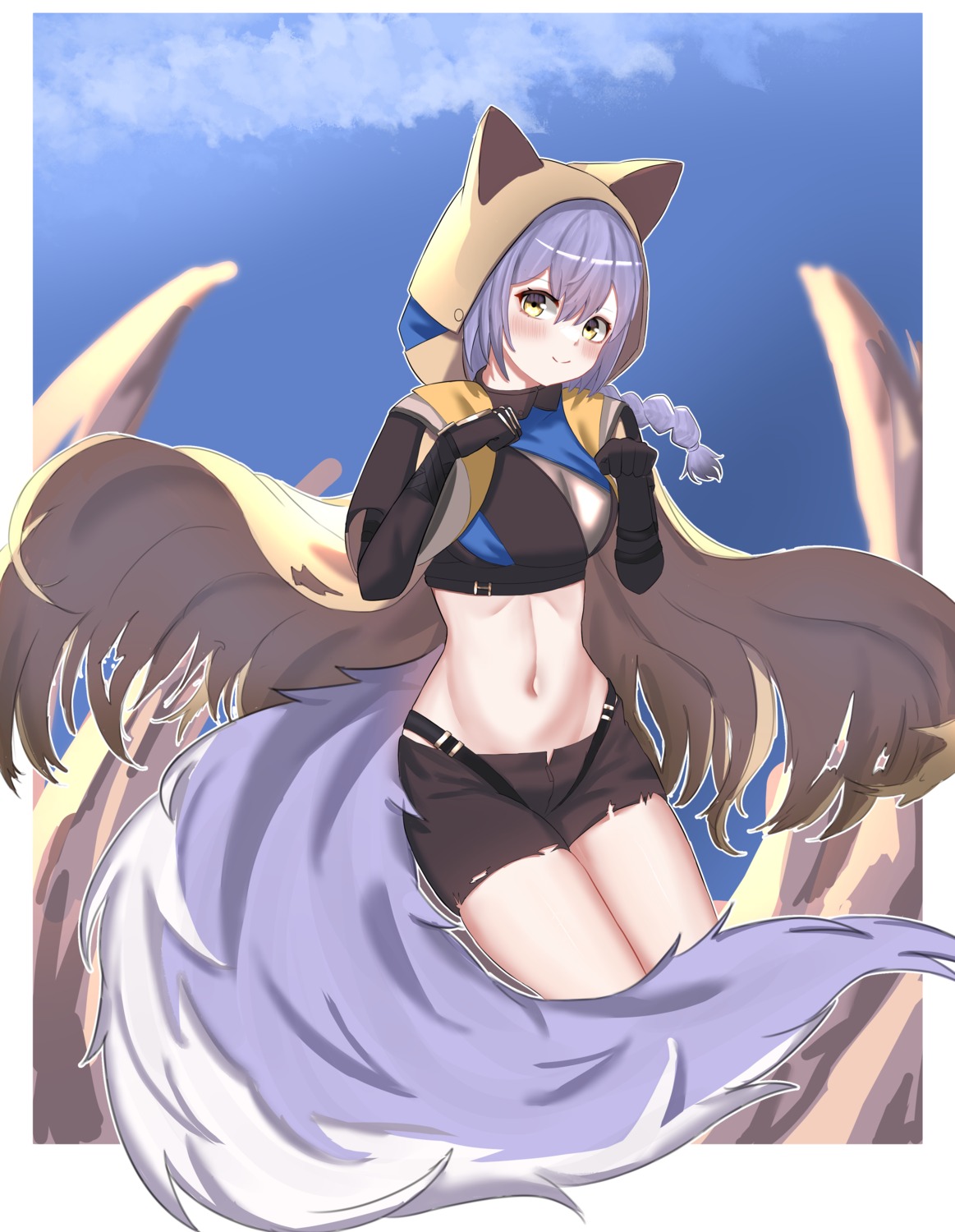 animal_ears, arknights, chewycandy, provence_(arknights), tail, torn_clothes