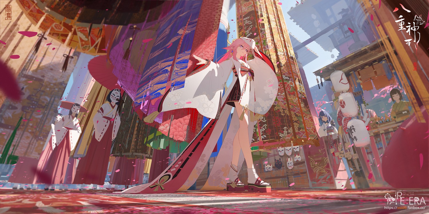 animal_ears, genshin_impact, japanese_clothes, void_0, yae_miko