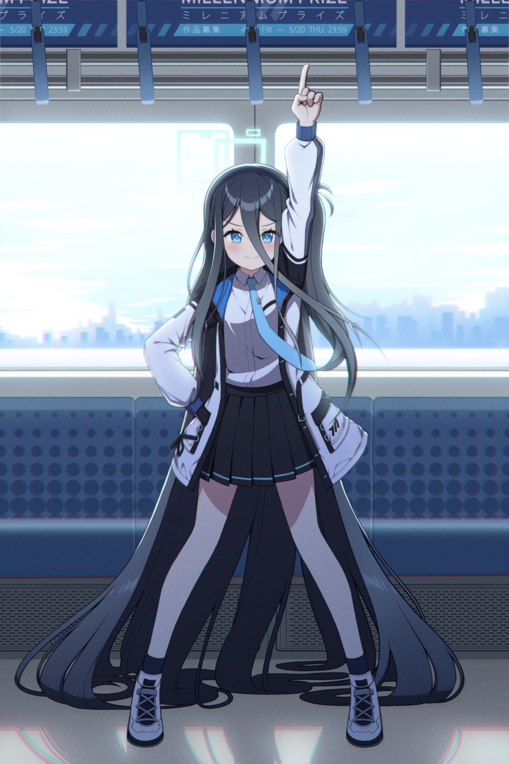 blue_archive, halo, seifuku, sizque, tendou_aris