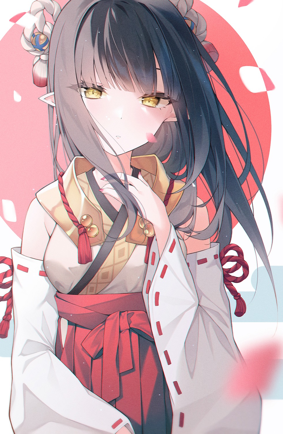 infinity_(kkx132), miko, pointy_ears
