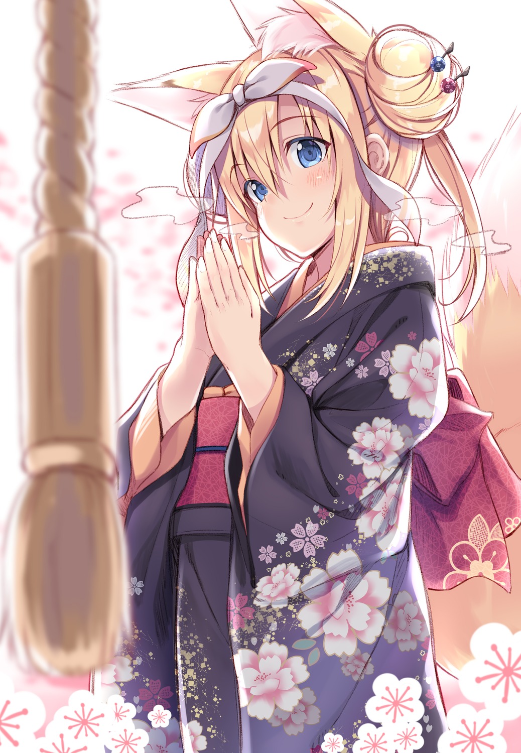 animal_ears, kimono, kitsune, nozomi_tsubame