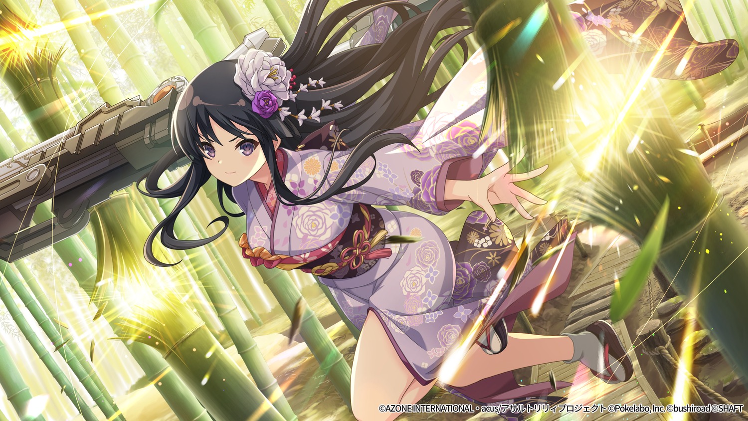 assault_lily, assault_lily_last_bullet, kimono, shirai_yuyu, tagme, weapon