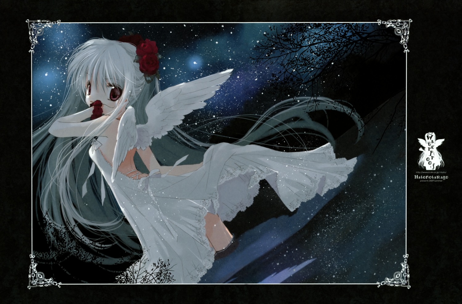 dress, hato_no_tamago, rami, wings