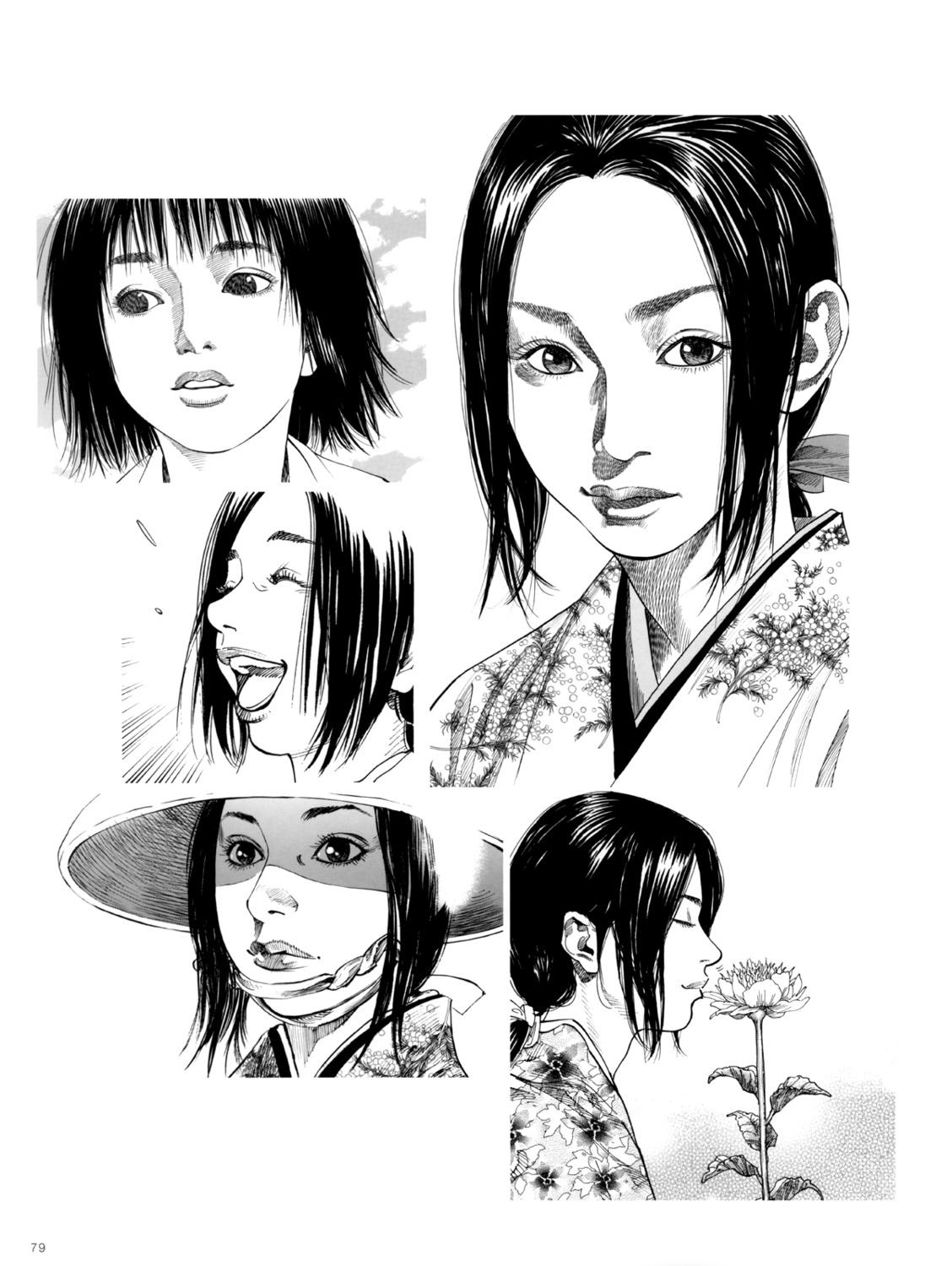 inoue_takehiko, monochrome, vagabond