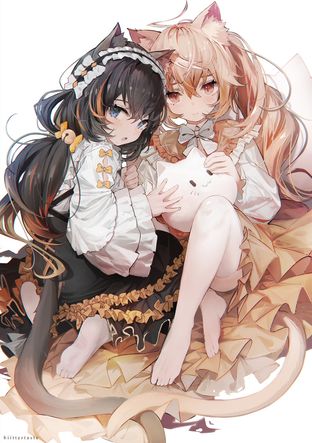 animal_ears, biittertaste, lolita_fashion, nekomimi, tail, thighhighs